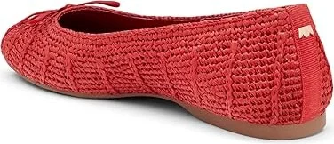 Birdies Hummingbird Raffia Flat Women's Shoes Red : 10 M, Leather - Image 4