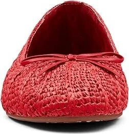 Birdies Hummingbird Raffia Flat Women's Shoes Red : 10 M, Leather - Image 5