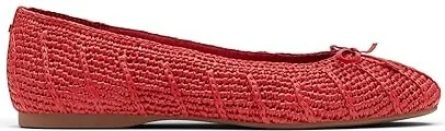Birdies Hummingbird Raffia Flat Women's Shoes Red : 10 M, Leather - Image 6