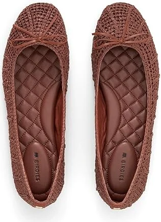 Birdies Hummingbird Raffia Flat Women's Shoes Walnut : 6.5 M, Leather - Image 2