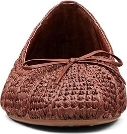 Birdies Hummingbird Raffia Flat Women's Shoes Walnut : 6.5 M, Leather - Image 5