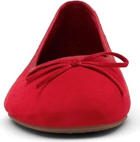 Birdies Hummingbird Suede Flat Women's Shoes Red : 5.5 M, Leather/Rubber/Suede - Image 5