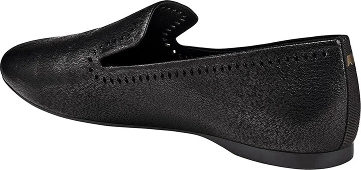 Birdies Starling Leather Laser Cut Flat Women's Shoes Jet Leather Laser Cut : 5 M - Image 3