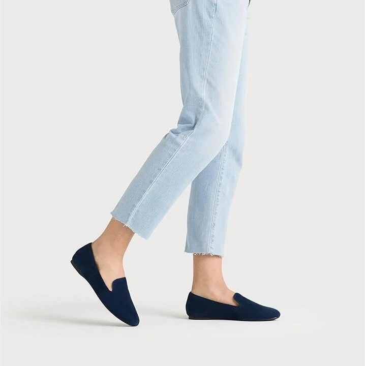 Birdies Starling Suede Flat Women's Shoes Navy : 11 M - Image 4