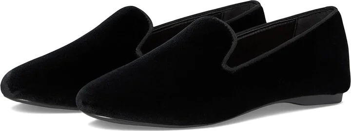 Birdies Starling Velvet Flat Women's Shoes Black Velvet : 5 M
