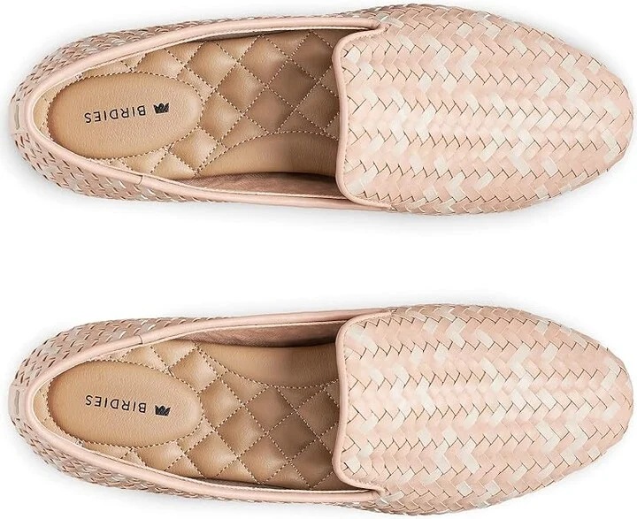 Birdies Starling Woven Flat Women's Shoes Pale Blush Basket Weave Woven : 6 M, Faux Leather - Image 2