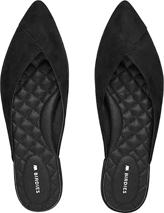Birdies Swan Suede Mule Women's Slippers Black : 5 M - Image 2