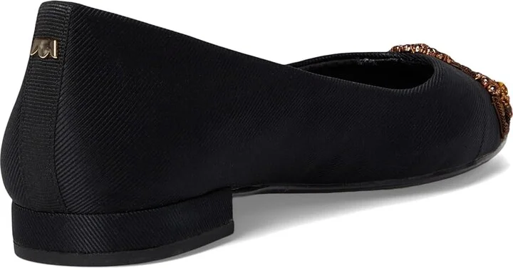 Birdies The Goldfinch 15 Ballet Flat Women's Shoes Black Jeweled Silk : 7 M, Mesh/Rubber/Velvet - Image 4