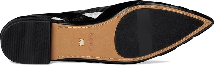 Birdies The Goldfinch 15 Ballet Flat Women's Shoes Black Velvet Mesh : 7 M, Mesh/Rubber/Velvet - Image 3