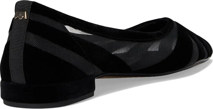 Birdies The Goldfinch 15 Ballet Flat Women's Shoes Black Velvet Mesh : 7 M, Mesh/Rubber/Velvet - Image 4