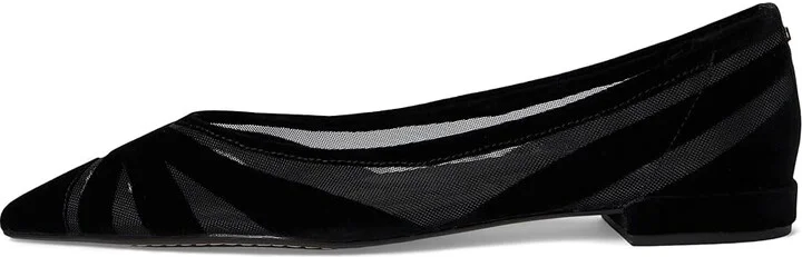 Birdies The Goldfinch 15 Ballet Flat Women's Shoes Black Velvet Mesh : 7 M, Mesh/Rubber/Velvet - Image 6