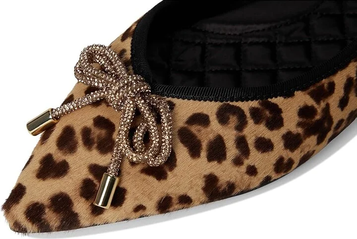 Birdies The Goldfinch 15 Ballet Flat Women's Shoes Leopardprint Calf Hair : 8 M, Mesh/Rubber/Velvet - Image 7