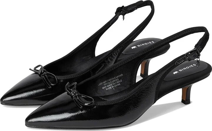 Birdies The Goldfinch Kitten Heel High Women's Heels Black Patent Leather : 8.5 M