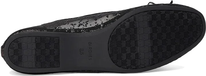 Birdies The Songbird Ballet Flat Women's Shoes Black Mesh Sparkle : 6 M, Leather/Mesh/Polyester - Image 3