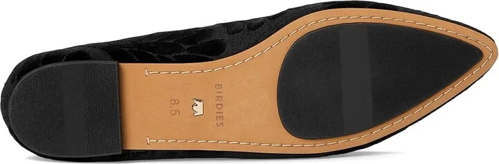 Birdies The Sparrow Flat Women's Shoes Black Velvet Embroidery : 12 M - Image 3