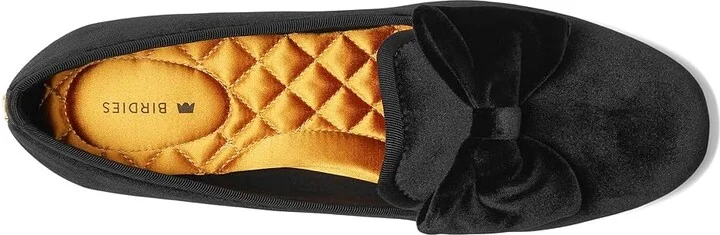 Birdies The Starling Flat Women's Shoes Black Velvet Bow : 5.5 M, Suede/Velvet - Image 2