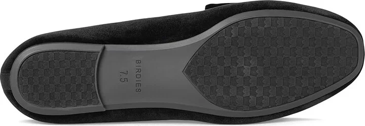 Birdies The Starling Flat Women's Shoes Black Velvet Bow : 5.5 M, Suede/Velvet - Image 3