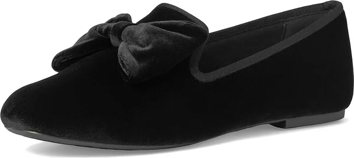 Birdies The Starling Flat Women's Shoes Black Velvet Bow : 5.5 M, Suede/Velvet - Image 5