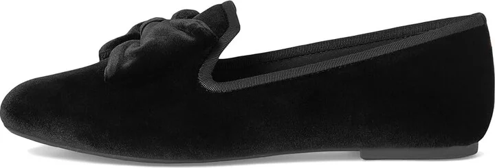 Birdies The Starling Flat Women's Shoes Black Velvet Bow : 5.5 M, Suede/Velvet - Image 6
