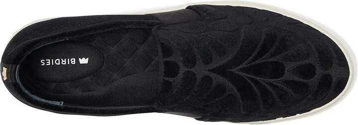 Birdies The Swift Sneaker Women's Shoes Black Velvet Embroidery : 7.5 M, Leather/Rubber - Image 2