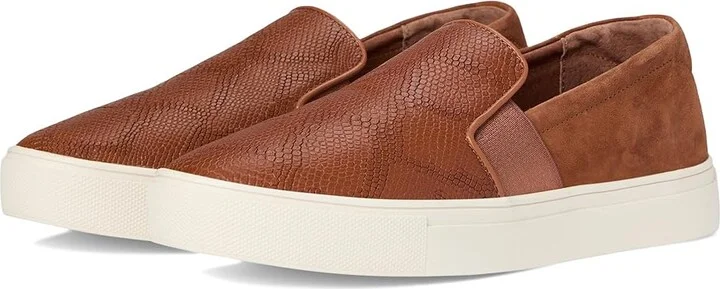 Birdies The Swift Sneaker Women's Shoes Cognac Embossed Leather : 8 M, Leather/Rubber