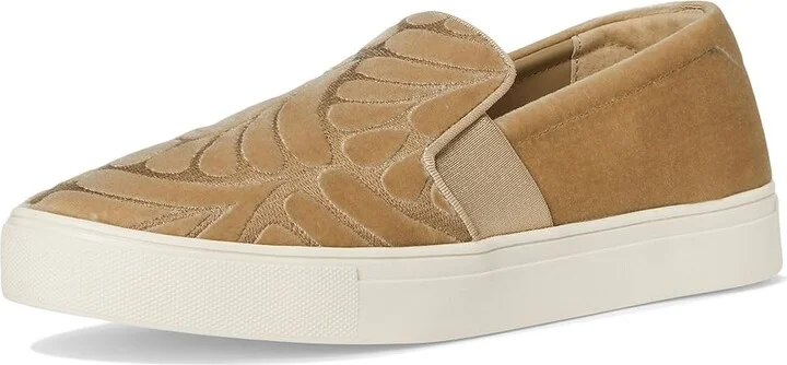 Birdies The Swift Sneaker Women's Shoes Taupe Velvet Embroidery : 10 M, Leather/Rubber - Image 5