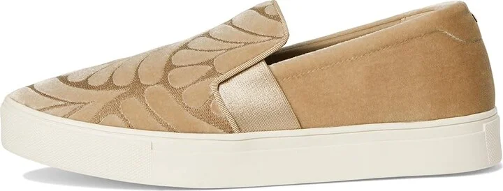 Birdies The Swift Sneaker Women's Shoes Taupe Velvet Embroidery : 10 M, Leather/Rubber - Image 6
