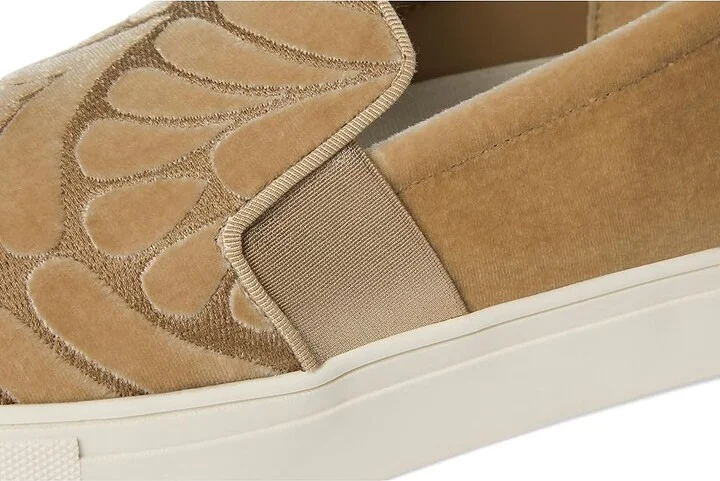 Birdies The Swift Sneaker Women's Shoes Taupe Velvet Embroidery : 10 M, Leather/Rubber - Image 7