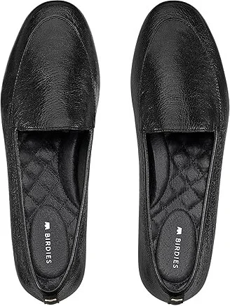 Birdies Vesper Leather Flat Women's Shoes Noir : 5 M - Image 2