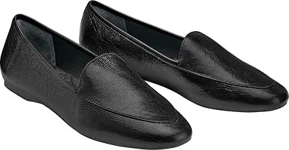 Birdies Vesper Leather Flat Women's Shoes Noir : 5 M