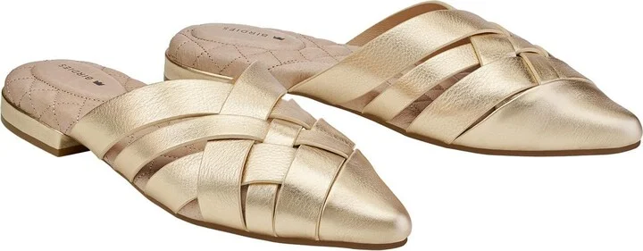 Birdies Women's Dove Leather Mule Mary Jane Flat