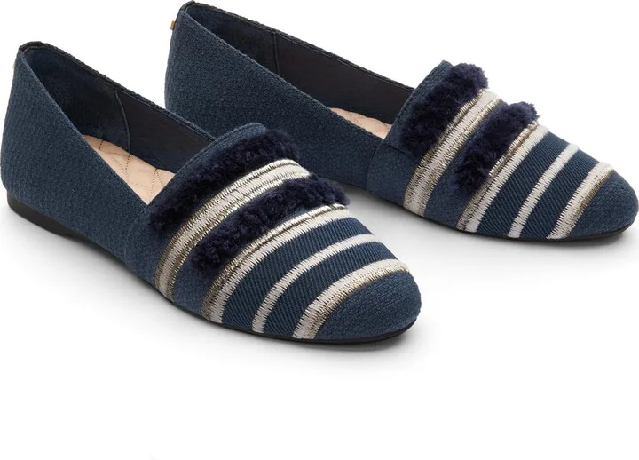 Navy Stripe Embroidery