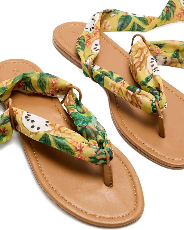Biriba floral-print scarf-strap sandals - Image 2
