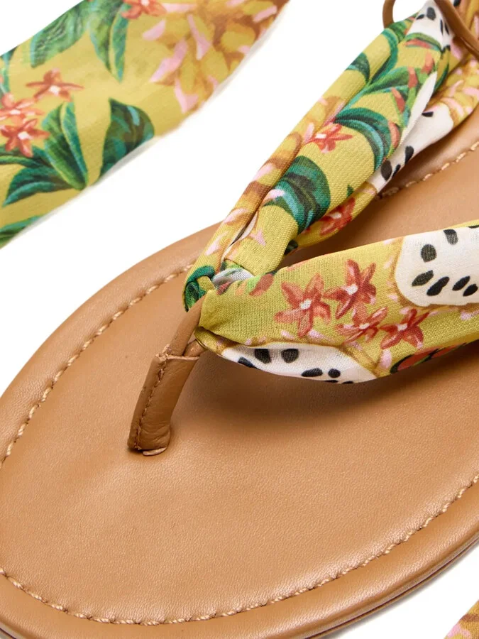 Biriba floral-print scarf-strap sandals - Image 3