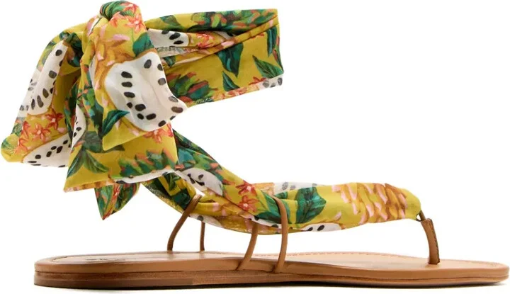 Biriba floral-print scarf-strap sandals - Image 4