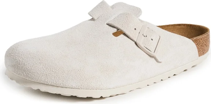 Birkenstock Antique White Boston Clogs