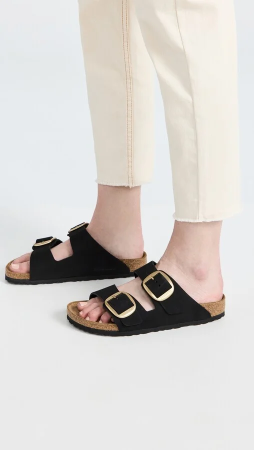 Birkenstock Arizona Big Buckle Gold Sandals - Image 2