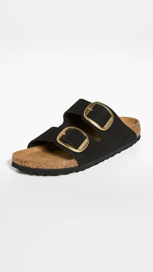 Birkenstock Arizona Big Buckle Gold Sandals - Image 4