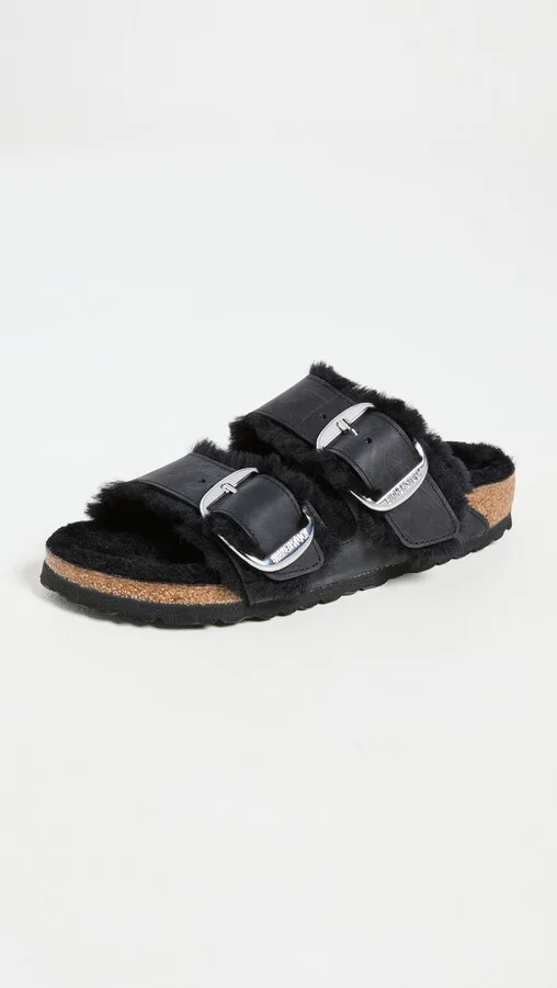Birkenstock Arizona Big Buckle Shearling Sandals - Image 3