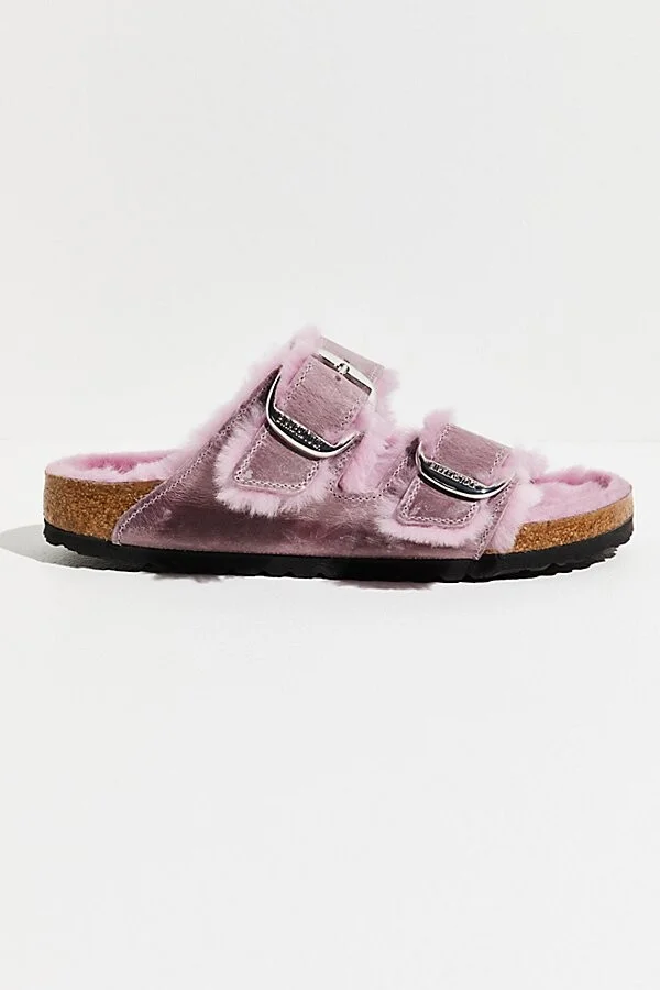 Birkenstock Arizona Big Buckle Shearling Sandals - Image 2