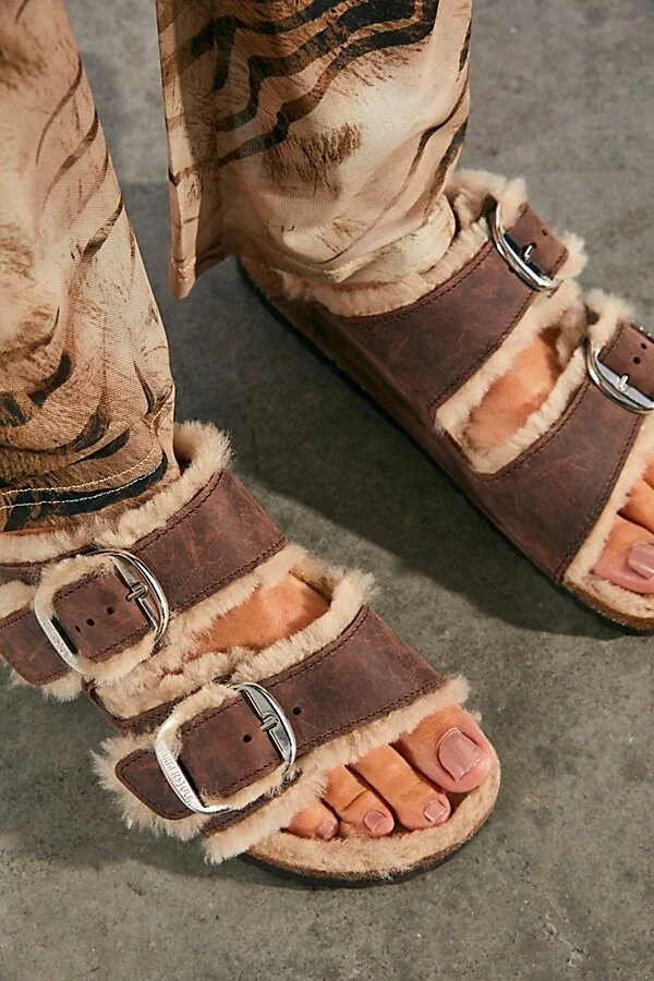 Birkenstock Arizona Big Buckle Shearling Sandals - Image 3