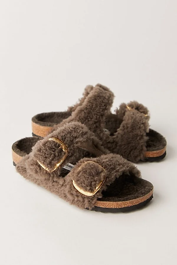 Birkenstock Arizona Big Buckle Teddy Sandals - Image 2