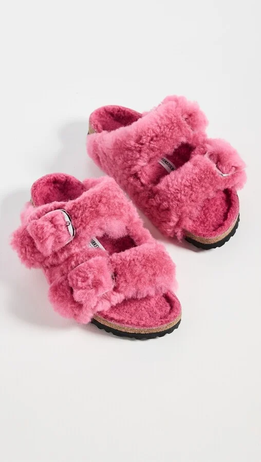 Birkenstock Arizona Big Buckle Teddy Sandals - Image 4