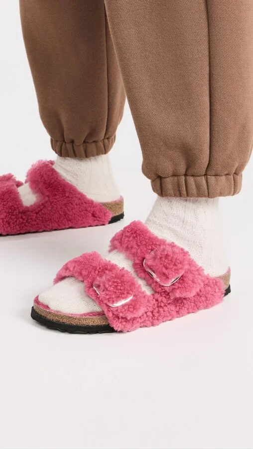 Birkenstock Arizona Big Buckle Teddy Sandals - Image 5
