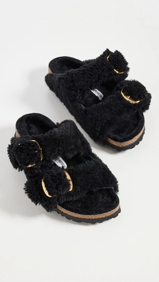Birkenstock Arizona Big Buckle Teddy Sandals - Image 5
