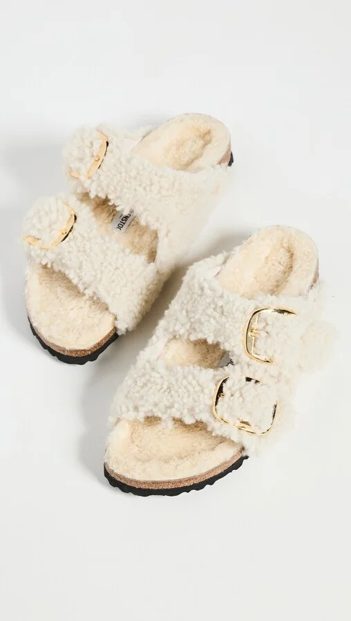 Birkenstock Arizona Big Buckle Teddy Sandals - Image 4