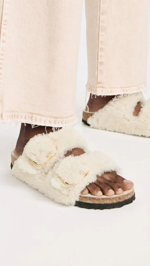 Birkenstock Arizona Big Buckle Teddy Sandals - Image 5