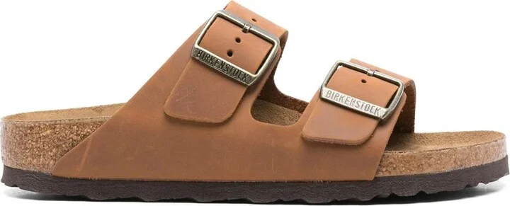 Birkenstock Arizona Cognac, Oiled Leather Shoes