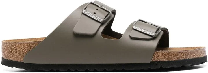 Birkenstock Arizona Concrete Gray, Natural Leather Shoes