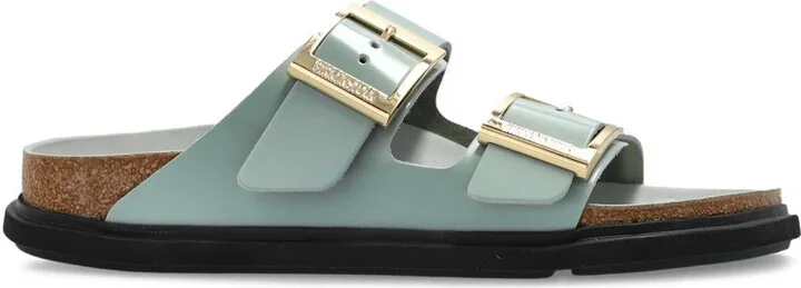 Birkenstock Arizona Db Shine Pure Sage, Natural Leather Shoes